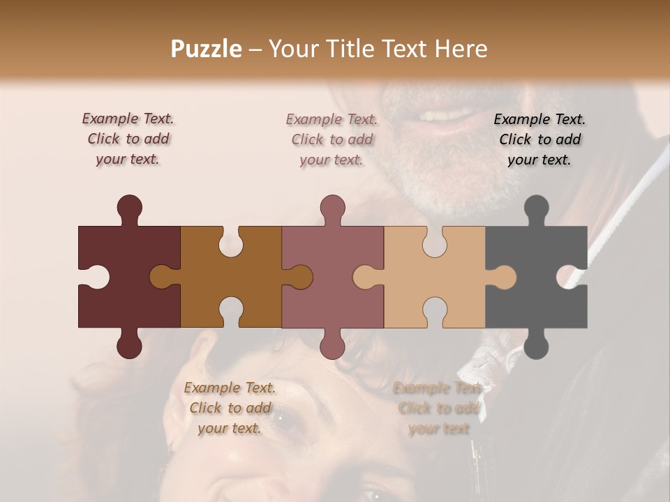 Loving Senior Couple Outdoors. Close-Up, Shallow Dof. PowerPoint Template