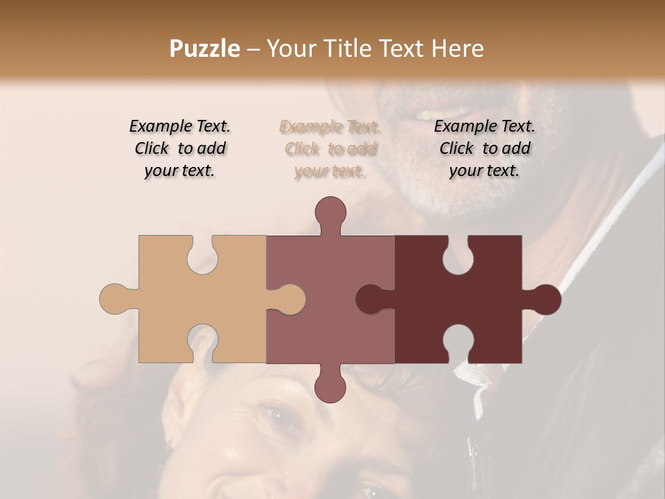 Loving Senior Couple Outdoors. Close-Up, Shallow Dof. PowerPoint Template