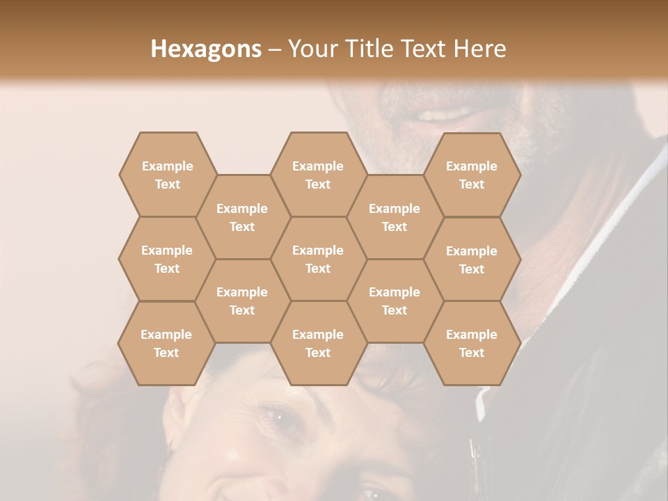 Loving Senior Couple Outdoors. Close-Up, Shallow Dof. PowerPoint Template