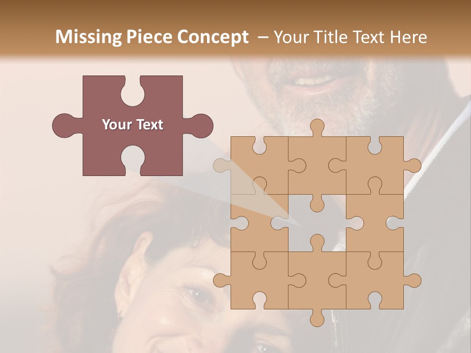 Loving Senior Couple Outdoors. Close-Up, Shallow Dof. PowerPoint Template