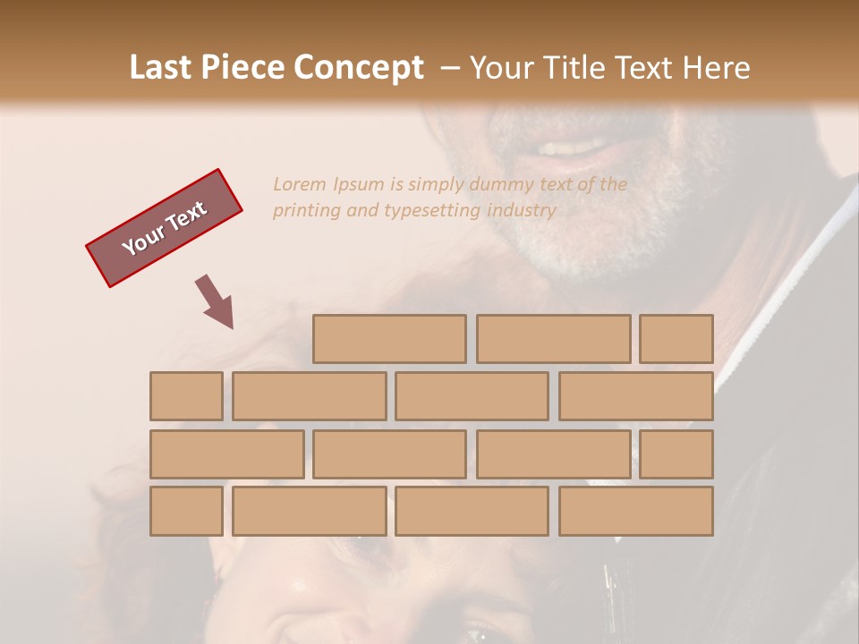 Loving Senior Couple Outdoors. Close-Up, Shallow Dof. PowerPoint Template