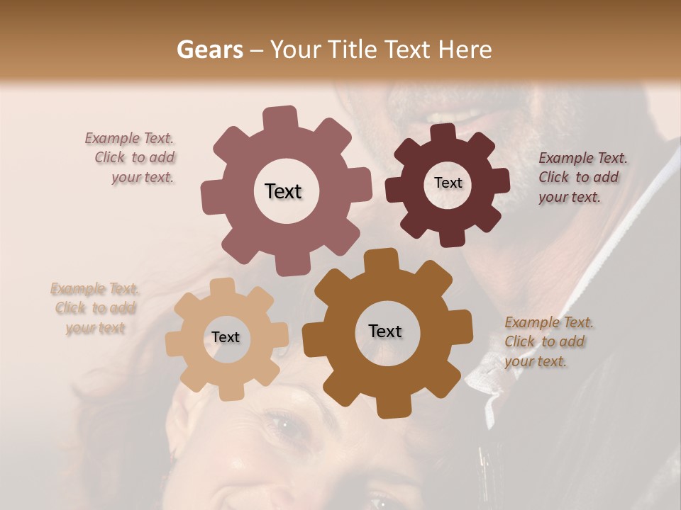 Loving Senior Couple Outdoors. Close-Up, Shallow Dof. PowerPoint Template