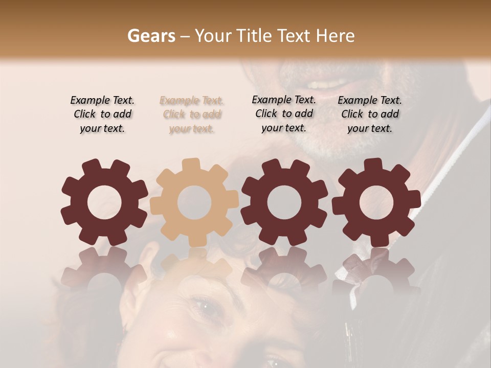 Loving Senior Couple Outdoors. Close-Up, Shallow Dof. PowerPoint Template