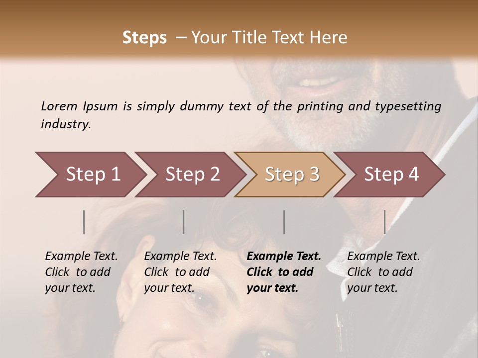 Loving Senior Couple Outdoors. Close-Up, Shallow Dof. PowerPoint Template