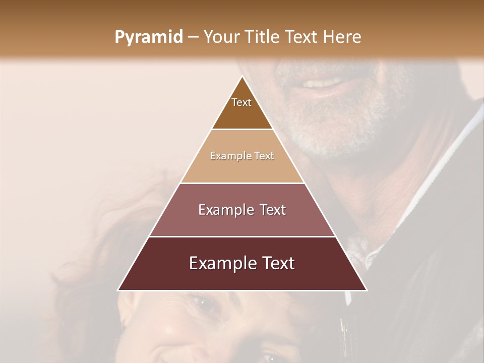 Loving Senior Couple Outdoors. Close-Up, Shallow Dof. PowerPoint Template