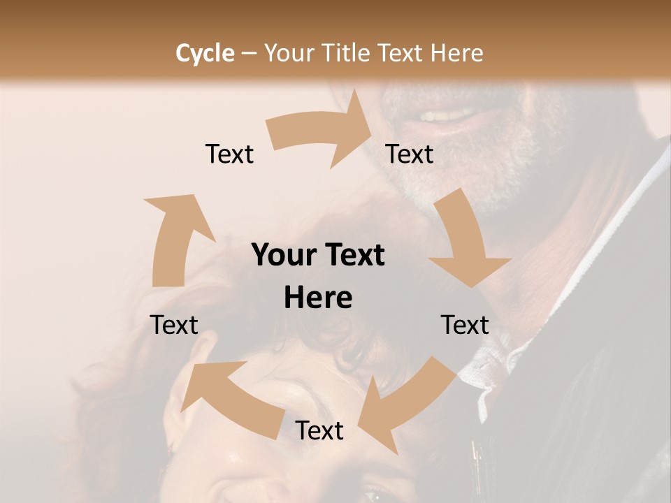 Loving Senior Couple Outdoors. Close-Up, Shallow Dof. PowerPoint Template