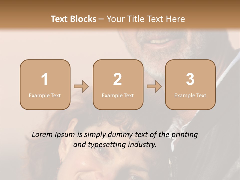 Loving Senior Couple Outdoors. Close-Up, Shallow Dof. PowerPoint Template