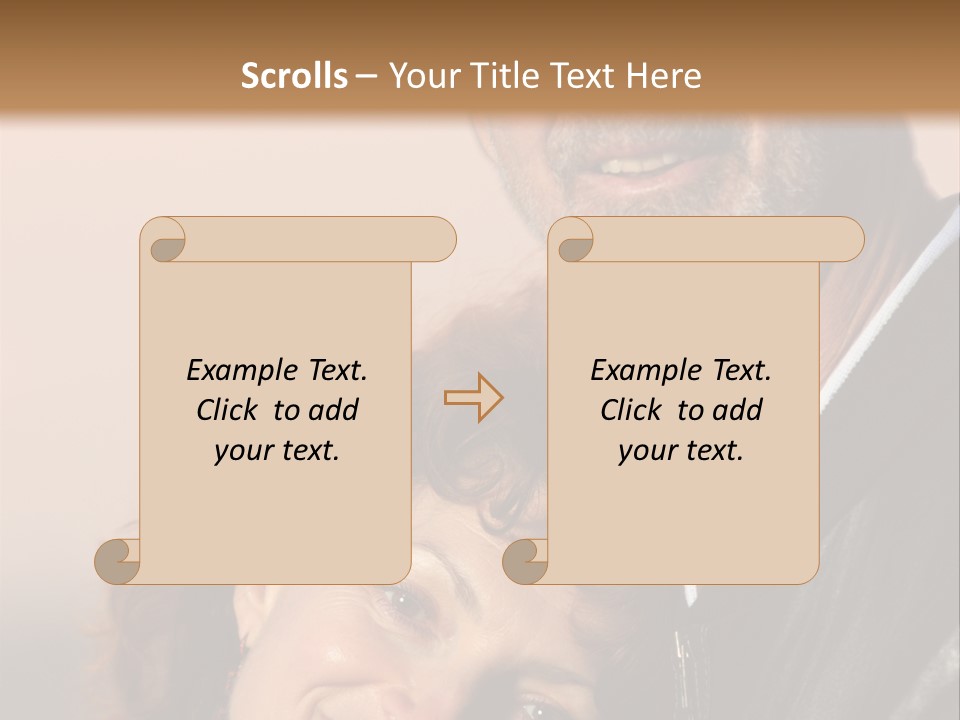Loving Senior Couple Outdoors. Close-Up, Shallow Dof. PowerPoint Template