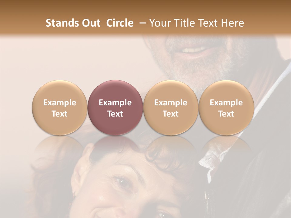Loving Senior Couple Outdoors. Close-Up, Shallow Dof. PowerPoint Template