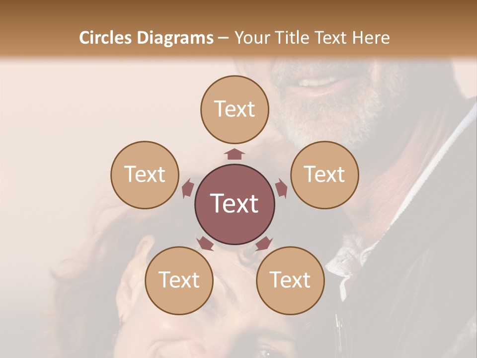 Loving Senior Couple Outdoors. Close-Up, Shallow Dof. PowerPoint Template