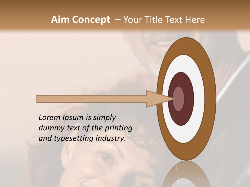 Loving Senior Couple Outdoors. Close-Up, Shallow Dof. PowerPoint Template