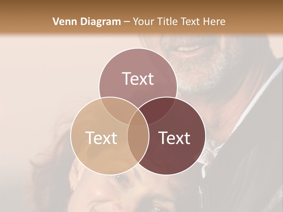 Loving Senior Couple Outdoors. Close-Up, Shallow Dof. PowerPoint Template