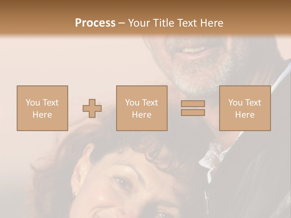 Loving Senior Couple Outdoors. Close-Up, Shallow Dof. PowerPoint Template