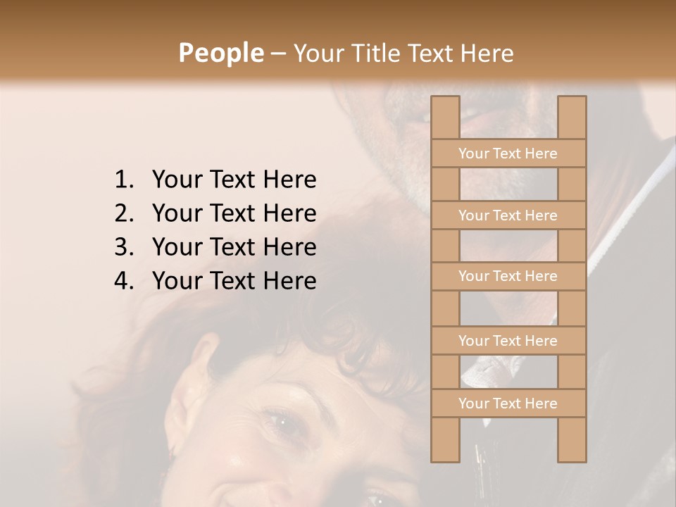 Loving Senior Couple Outdoors. Close-Up, Shallow Dof. PowerPoint Template