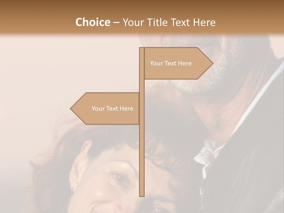 Loving Senior Couple Outdoors. Close-Up, Shallow Dof. PowerPoint Template