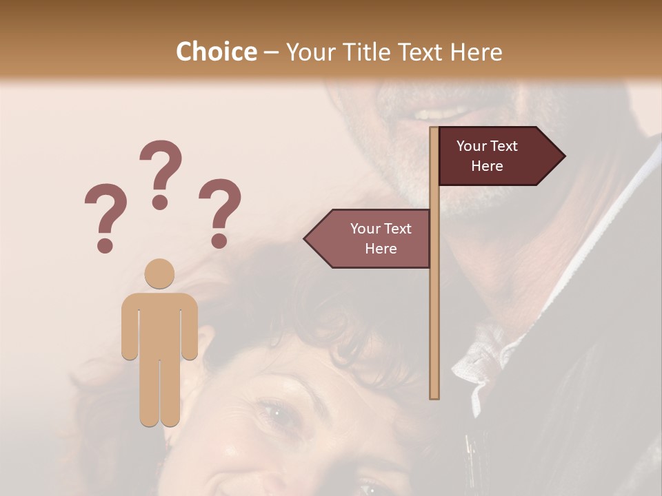 Loving Senior Couple Outdoors. Close-Up, Shallow Dof. PowerPoint Template