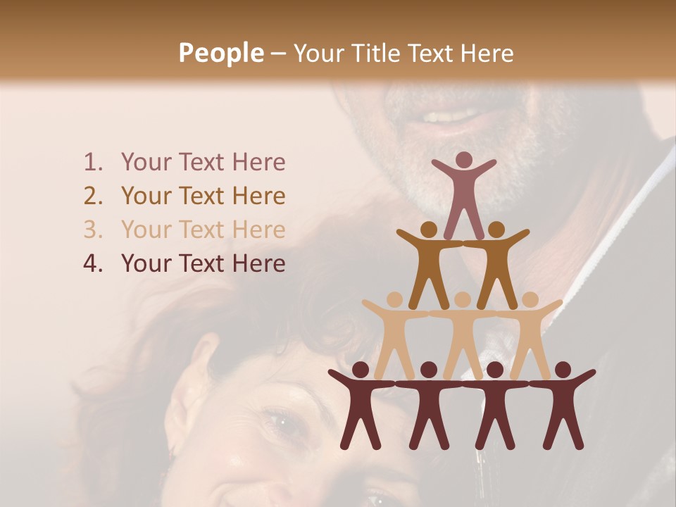 Loving Senior Couple Outdoors. Close-Up, Shallow Dof. PowerPoint Template