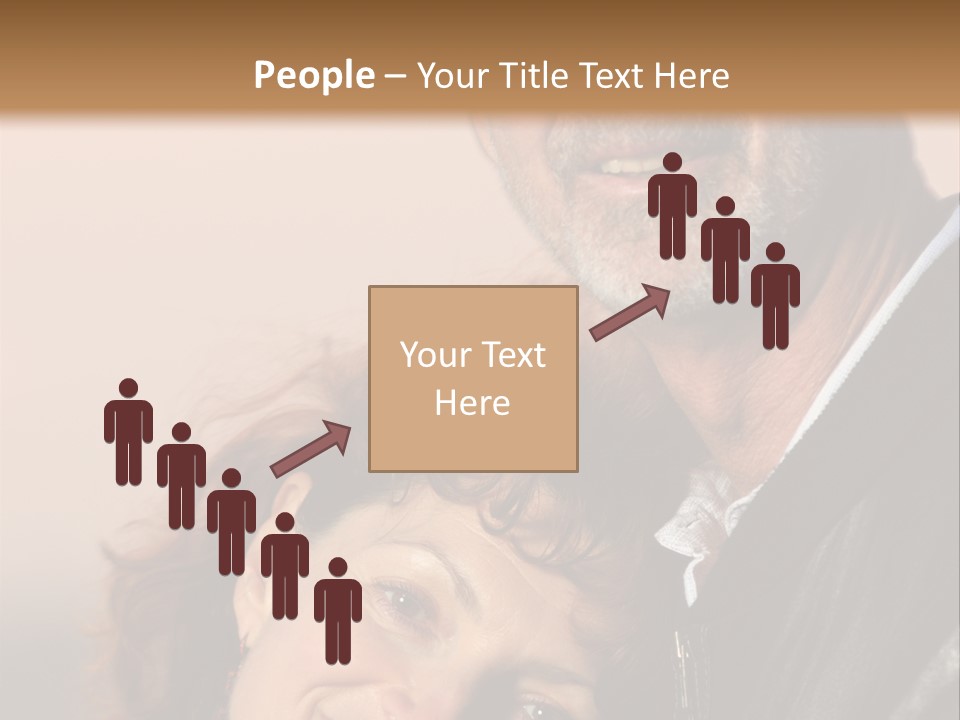 Loving Senior Couple Outdoors. Close-Up, Shallow Dof. PowerPoint Template