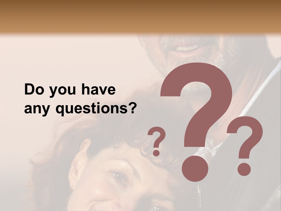 Loving Senior Couple Outdoors. Close-Up, Shallow Dof. PowerPoint Template