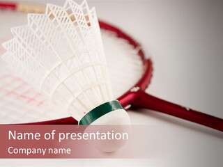 Badminton Set PowerPoint Template