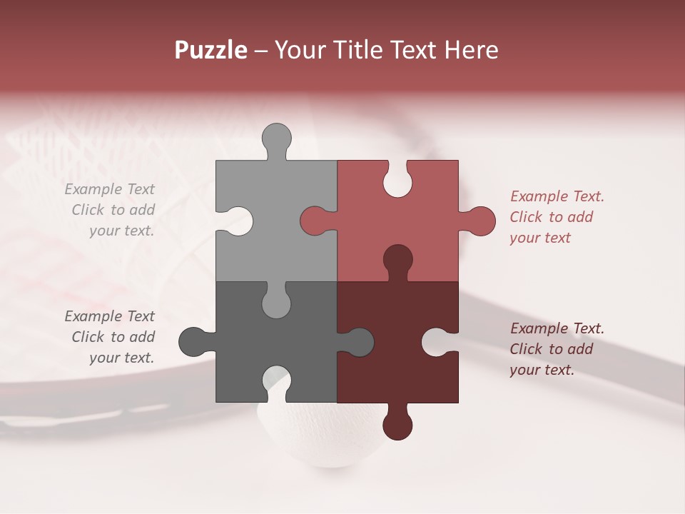 Badminton Set PowerPoint Template