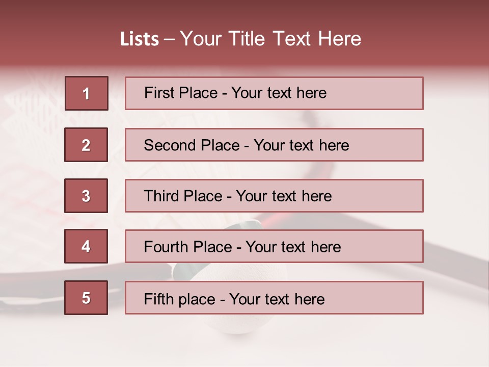 Badminton Set PowerPoint Template