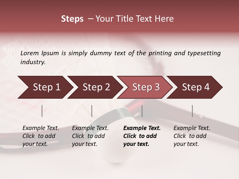 Badminton Set PowerPoint Template