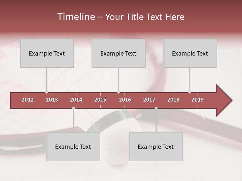 Badminton Set PowerPoint Template