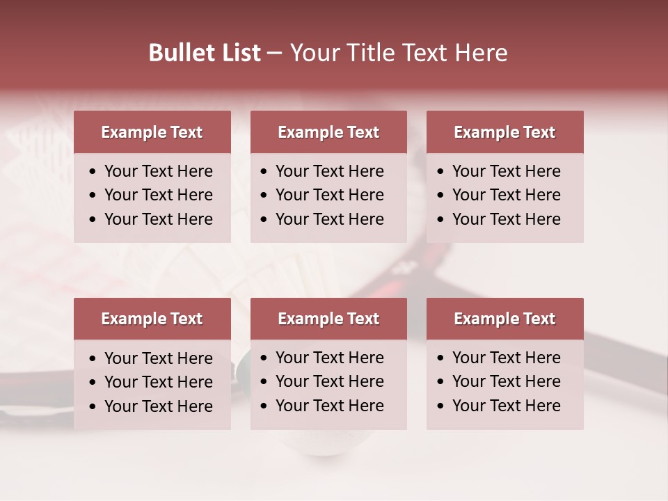 Badminton Set PowerPoint Template