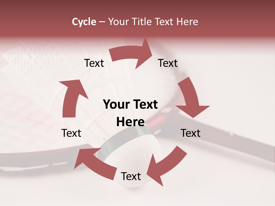 Badminton Set PowerPoint Template