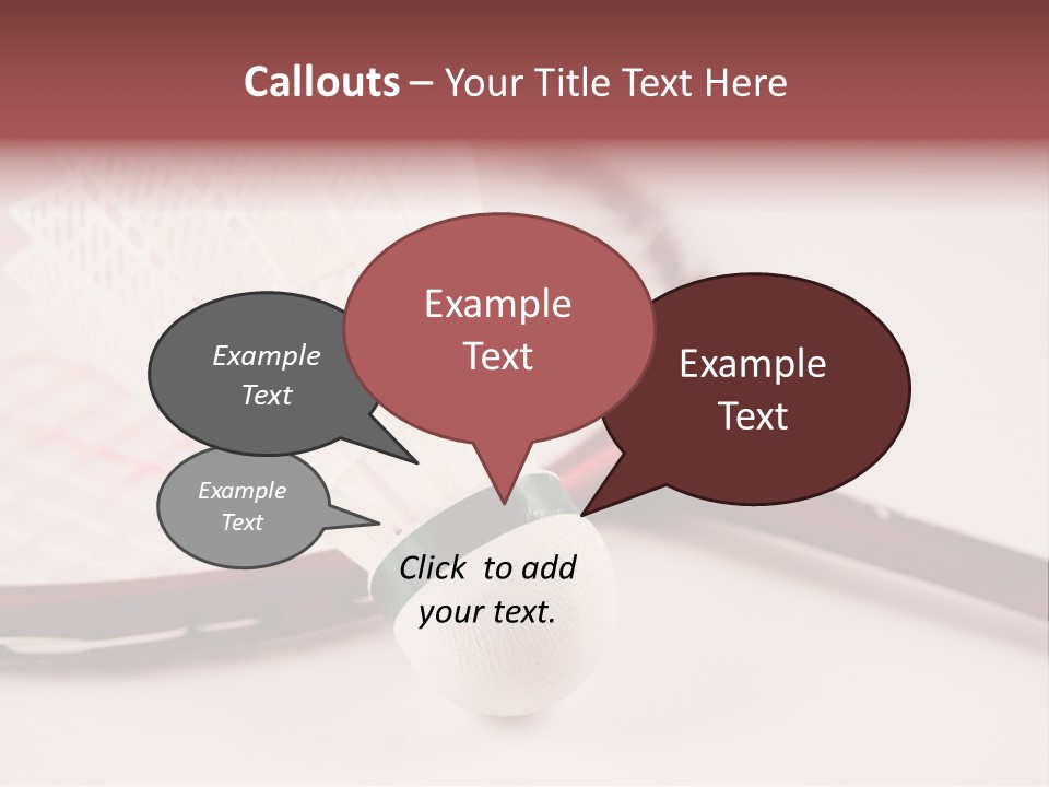 Badminton Set PowerPoint Template