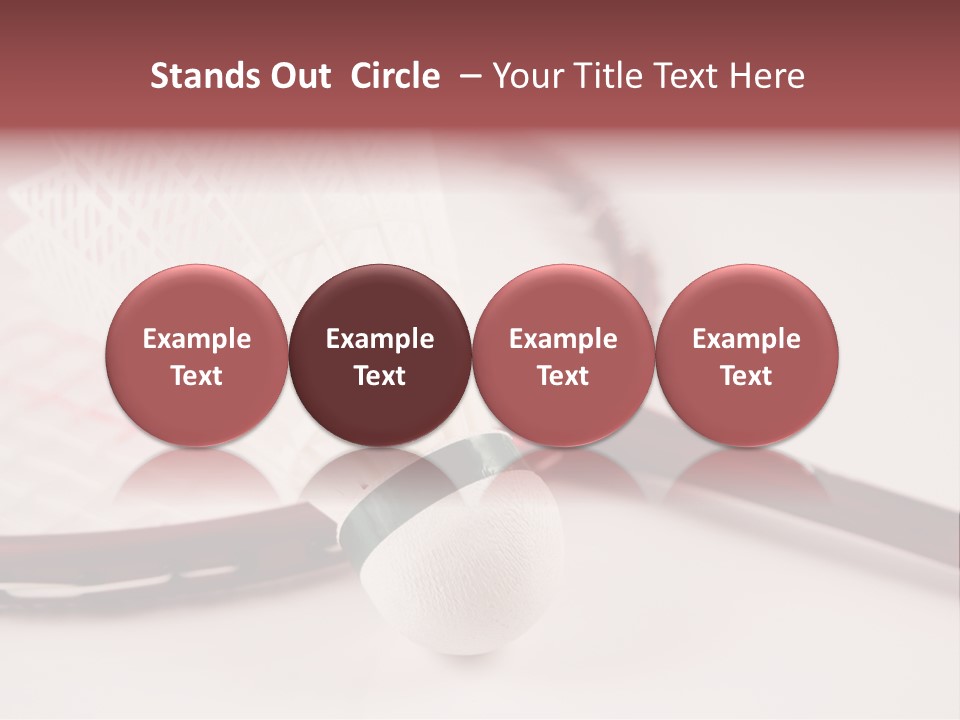 Badminton Set PowerPoint Template