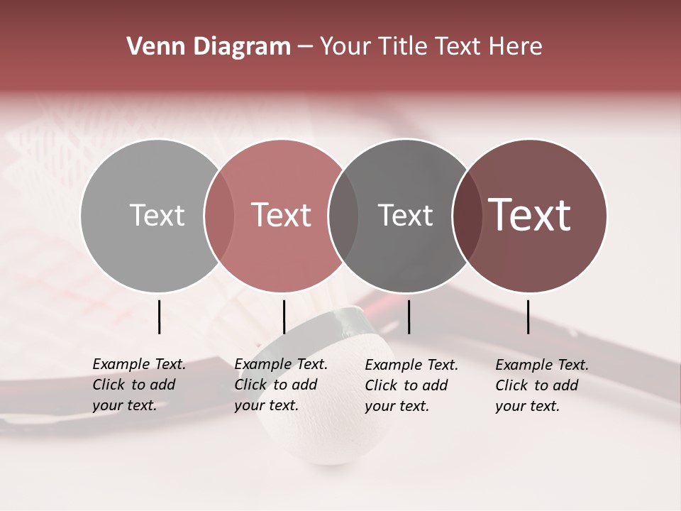 Badminton Set PowerPoint Template