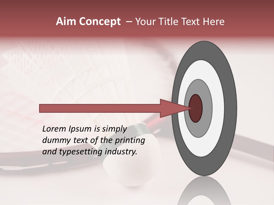 Badminton Set PowerPoint Template