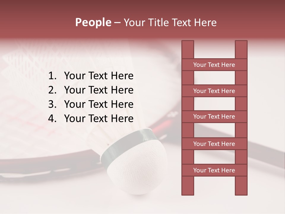 Badminton Set PowerPoint Template