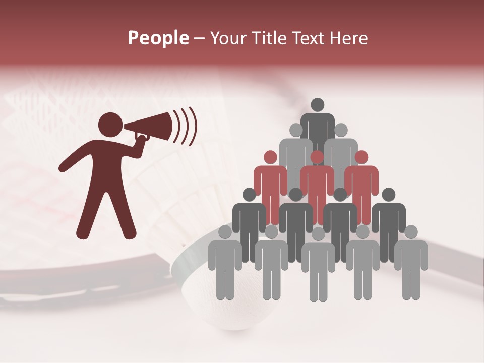 Badminton Set PowerPoint Template