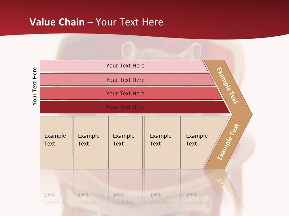 Cute Brown Gerbil Sitting In A Shoe Isolated On White PowerPoint Template