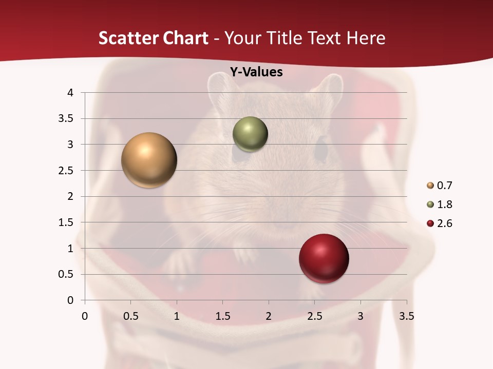 Cute Brown Gerbil Sitting In A Shoe Isolated On White PowerPoint Template