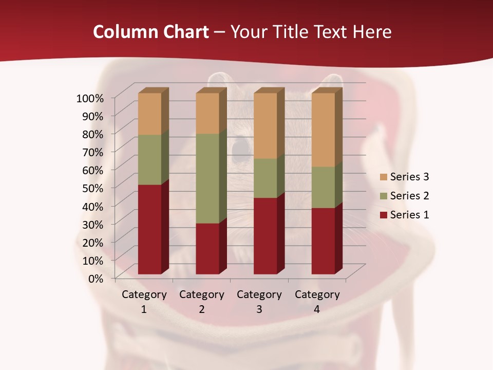 Cute Brown Gerbil Sitting In A Shoe Isolated On White PowerPoint Template