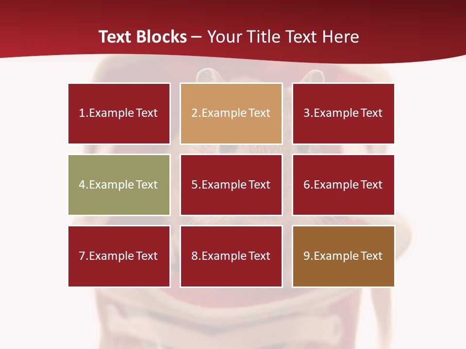 Cute Brown Gerbil Sitting In A Shoe Isolated On White PowerPoint Template