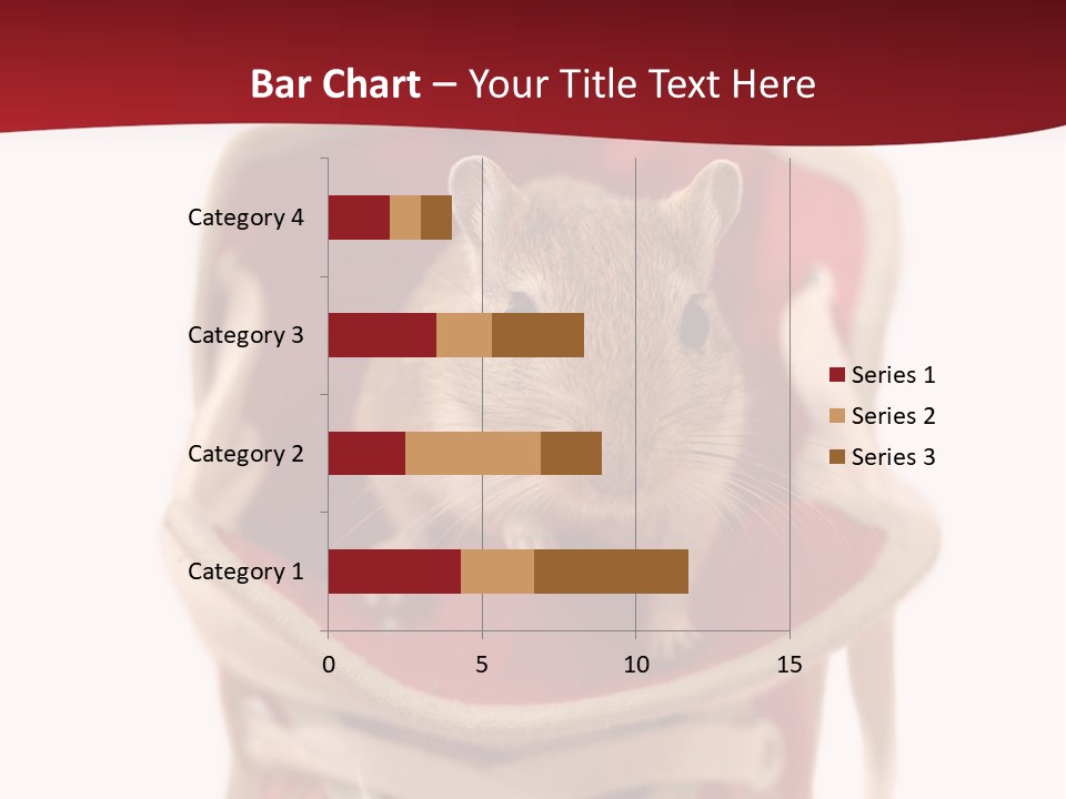 Cute Brown Gerbil Sitting In A Shoe Isolated On White PowerPoint Template