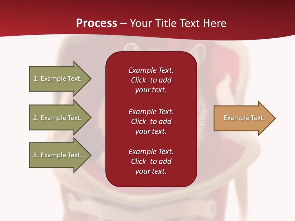 Cute Brown Gerbil Sitting In A Shoe Isolated On White PowerPoint Template