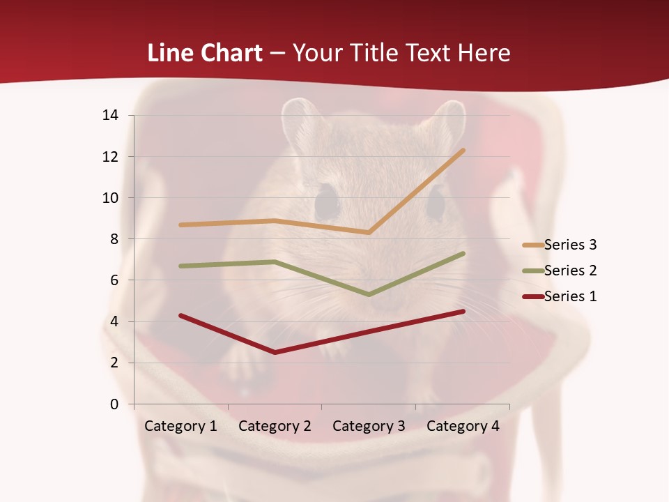 Cute Brown Gerbil Sitting In A Shoe Isolated On White PowerPoint Template