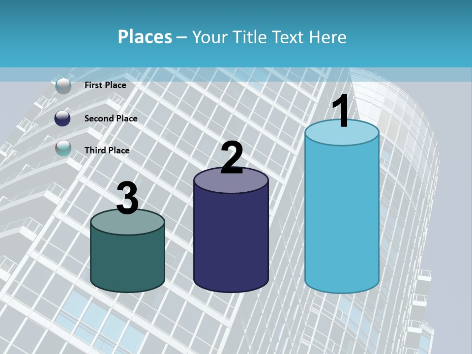 A Tall Building With A Blue Sky In The Background PowerPoint Template