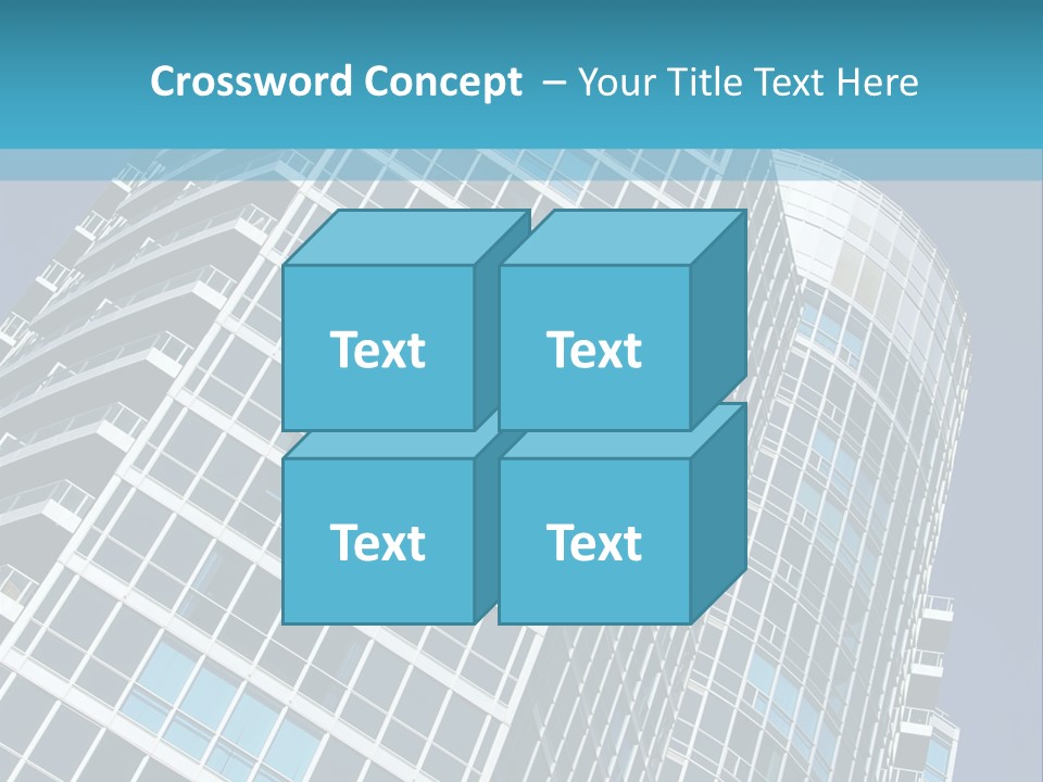 A Tall Building With A Blue Sky In The Background PowerPoint Template
