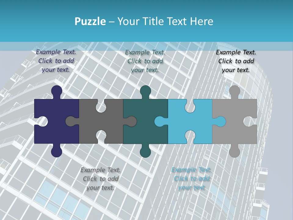 A Tall Building With A Blue Sky In The Background PowerPoint Template