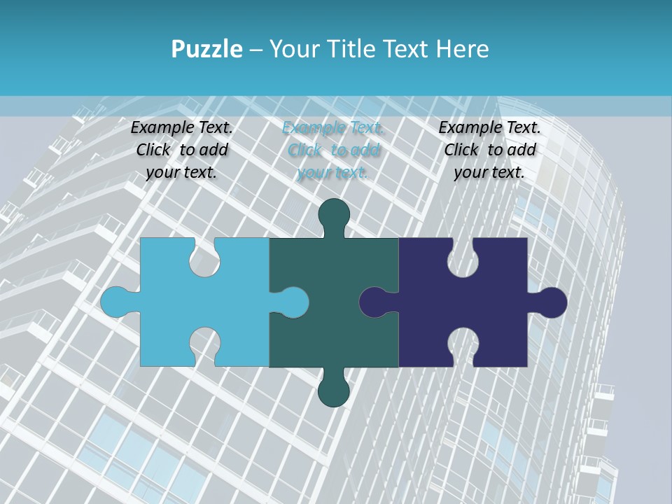 A Tall Building With A Blue Sky In The Background PowerPoint Template