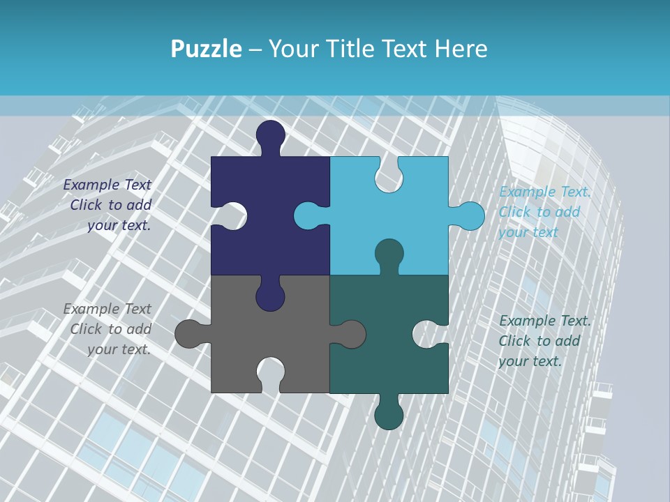 A Tall Building With A Blue Sky In The Background PowerPoint Template