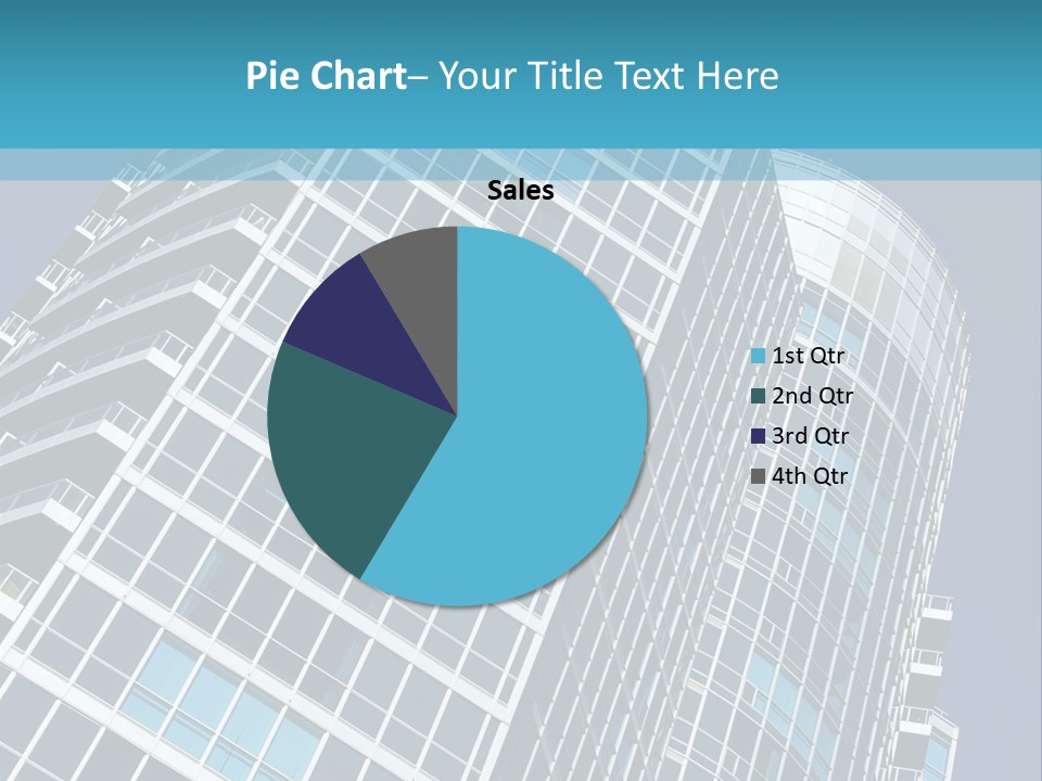 A Tall Building With A Blue Sky In The Background PowerPoint Template