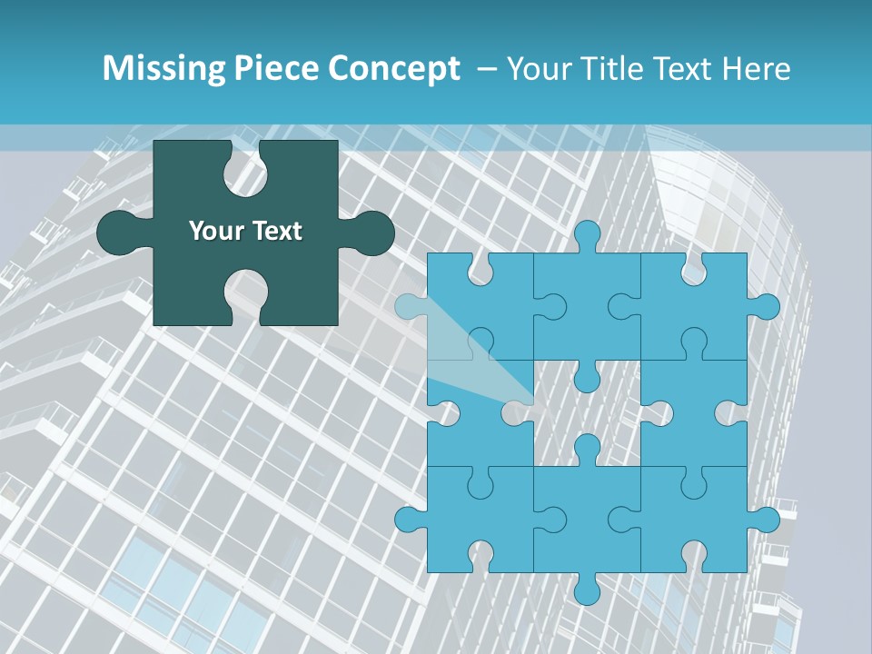 A Tall Building With A Blue Sky In The Background PowerPoint Template